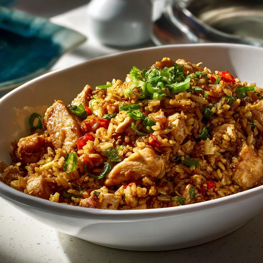 Spicy Chicken Fried Rice for a Healthy Breakfast